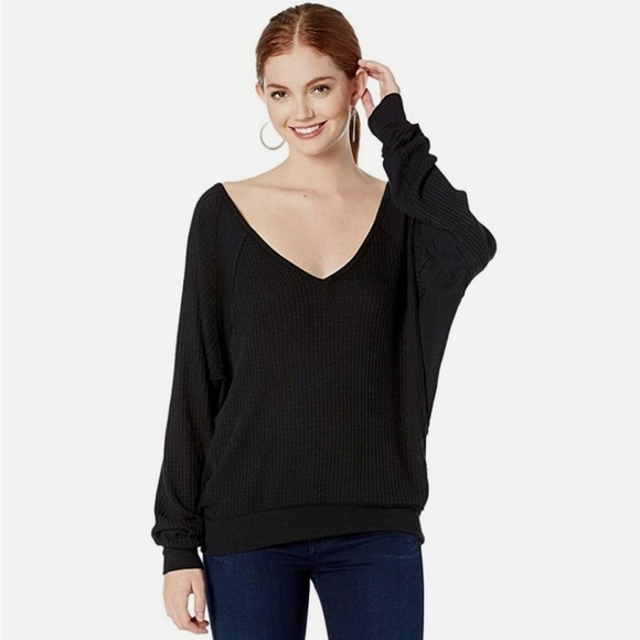Free People Tops - NWT Free People Black V-Neck Women's Small Top